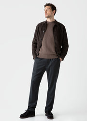 Men's Lambswool Crew Neck Jumper in Cedar