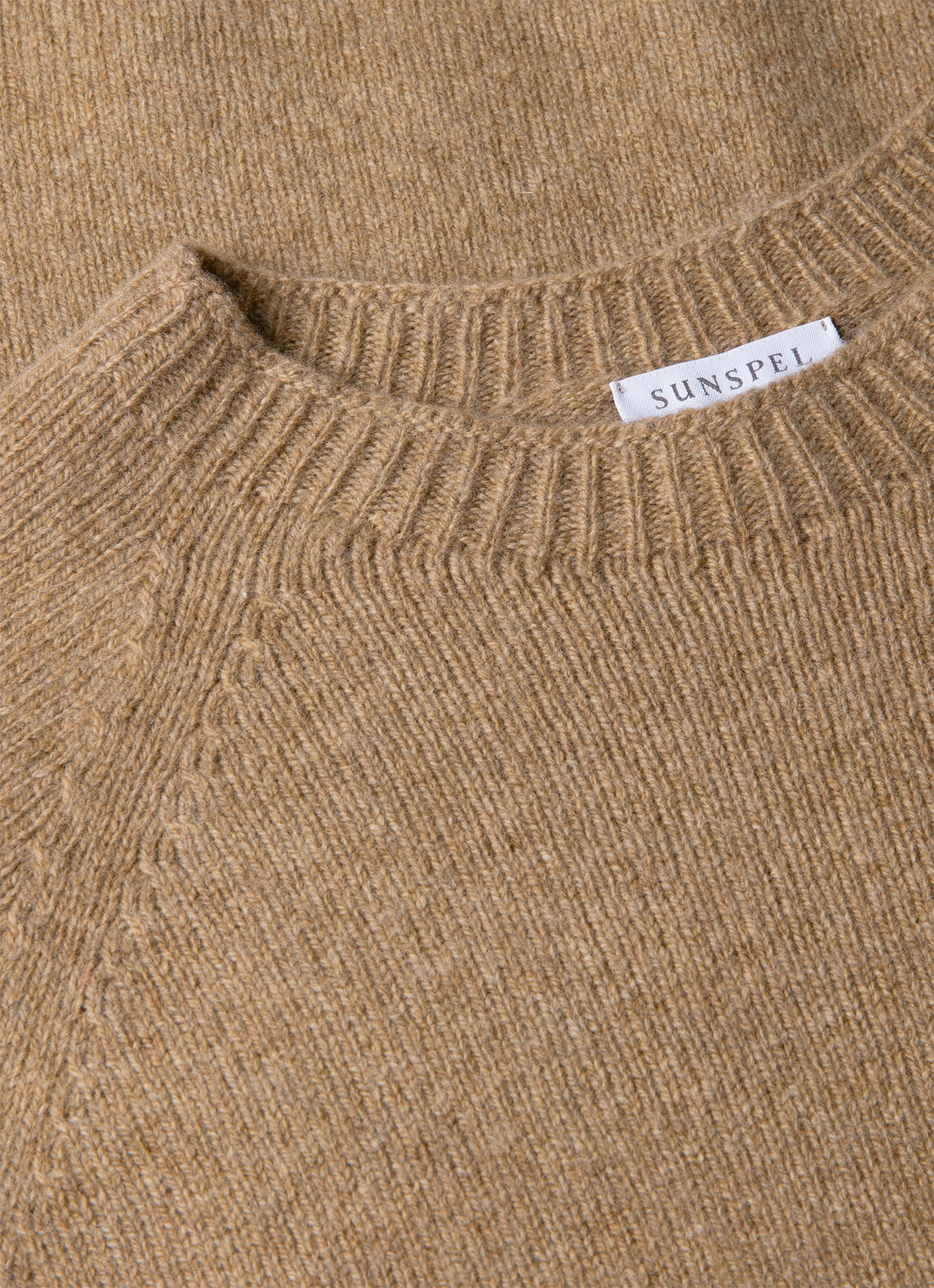 Men's Lambswool Crew Neck Jumper in Sandstone