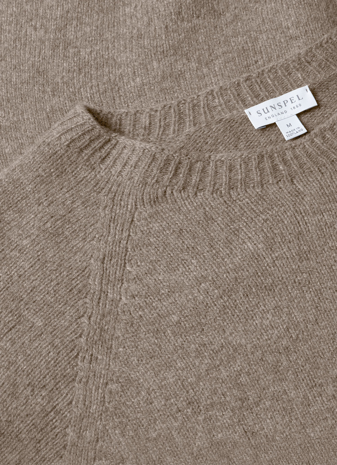 Men's Lambswool Crew Neck Jumper in Bark