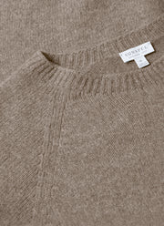 Men's Lambswool Crew Neck Jumper in Bark