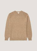 Men's Lambswool Crew Neck Jumper in Taupe