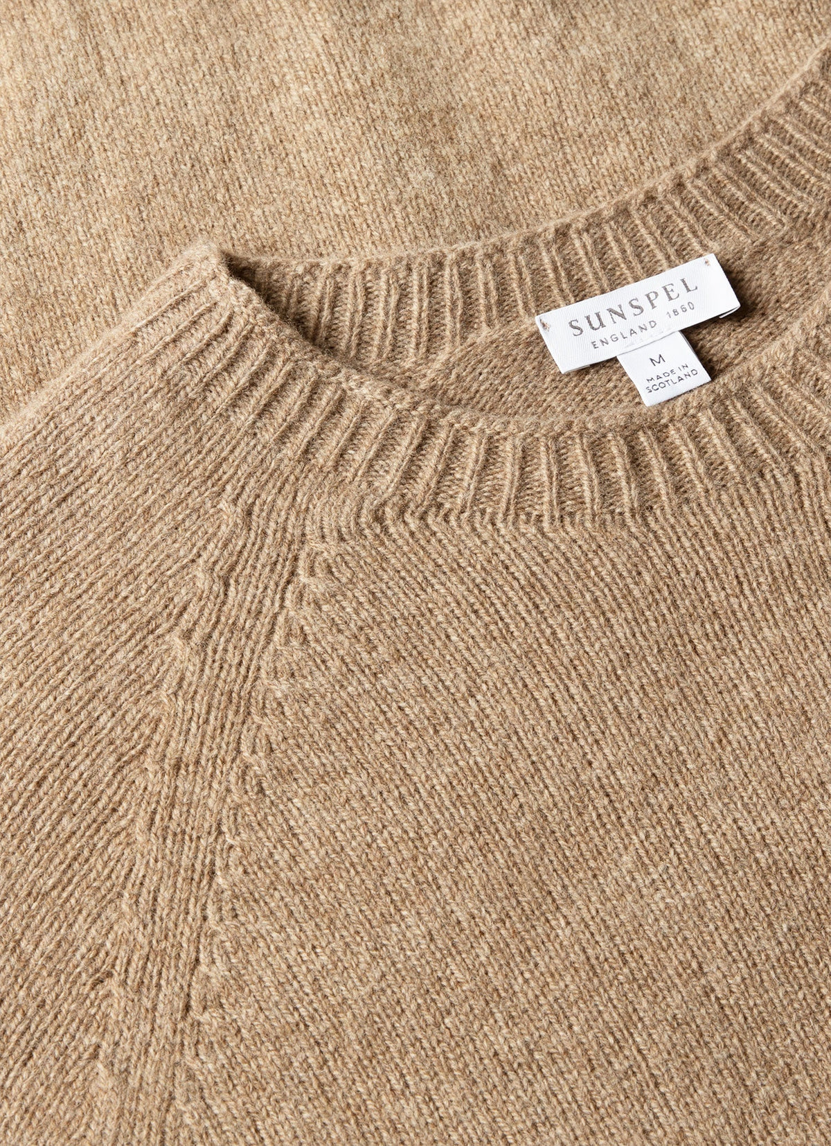 Men's Lambswool Crew Neck Jumper in Taupe