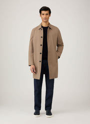 Men's Lambswool Crew Neck Jumper in Dark Navy Mouline