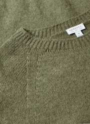 Men's Lambswool Crew Neck Jumper in Sea Moss