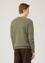 Men's Lambswool Crew Neck Jumper in Sea Moss