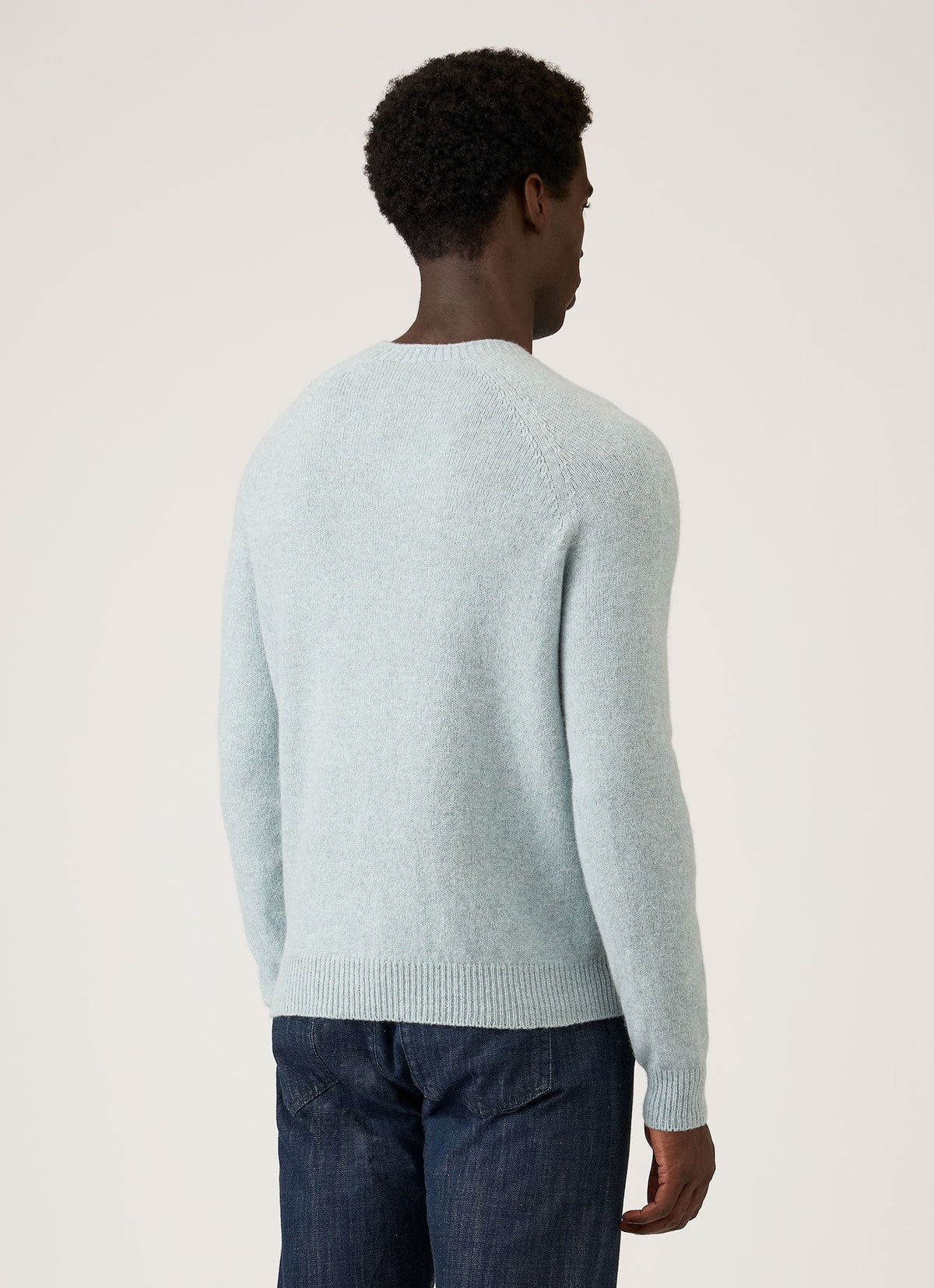 Men's Lambswool Crew Neck Jumper in Haar