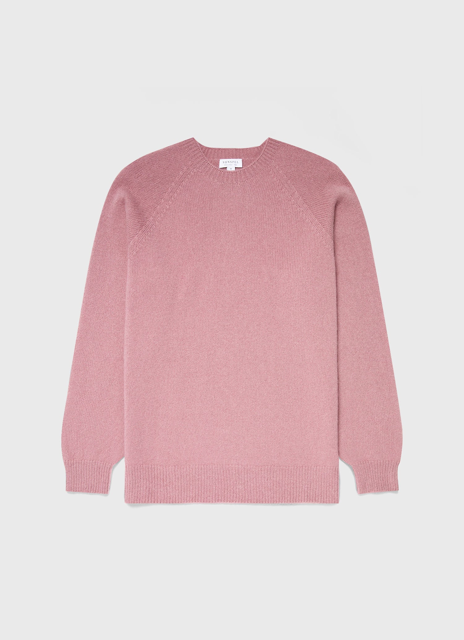 Men's Lambswool Crew Neck Jumper in Vintage Pink