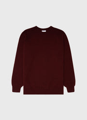 Men's Lambswool Crew Neck Jumper in Maroon