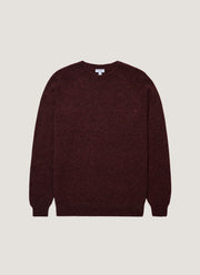 Men's Lambswool Crew Neck Jumper in Bakelite Twist