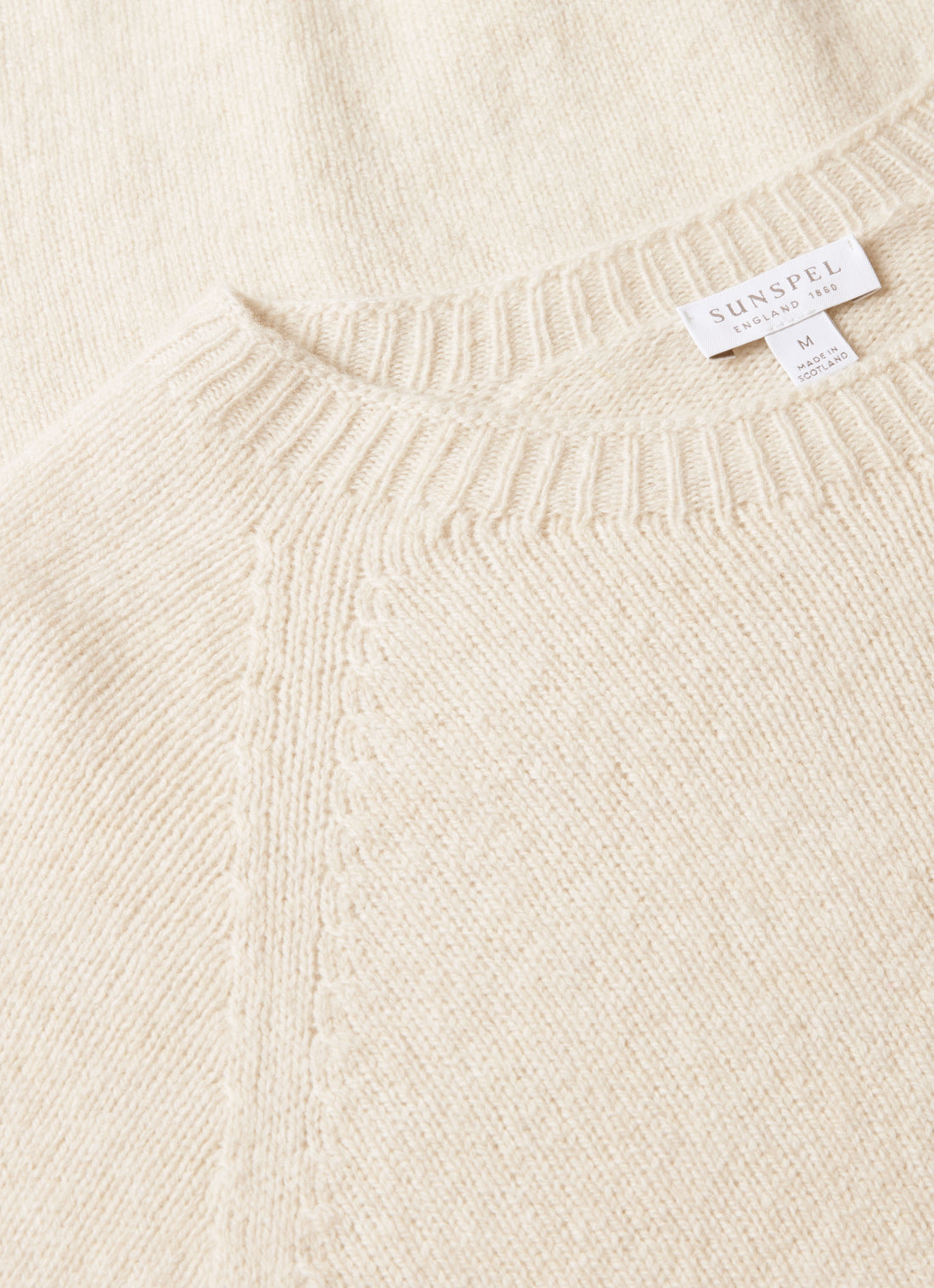 Men's Lambswool Crew Neck Jumper in Oatmeal Melange