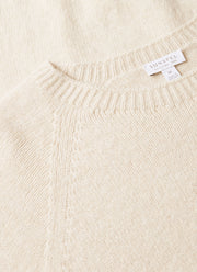 Men's Lambswool Crew Neck Jumper in Oatmeal Melange