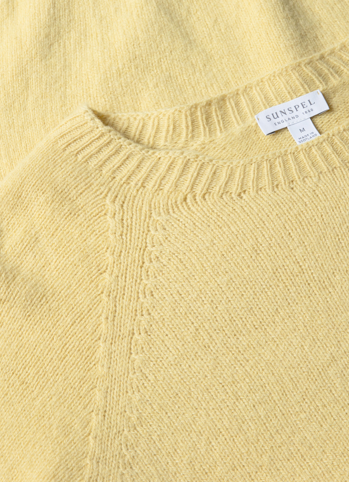 Men's Lambswool Crew Neck Jumper in Dusty Yellow