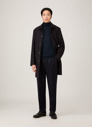 Men's Extra-Fine Merino Roll Neck in Navy