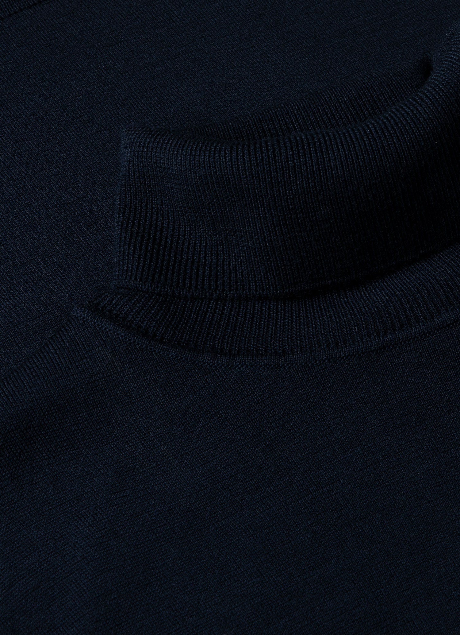 Men's Extra-Fine Merino Roll Neck in Light Navy