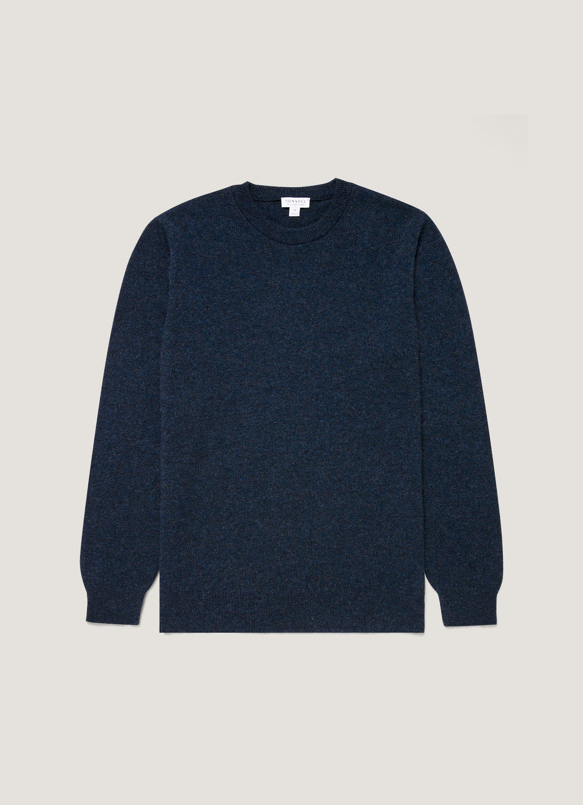 Men's Cashmere Crew Neck Jumper in Navy Melange