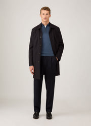 Men's Extra-Fine Merino Zip Neck in Slate Blue