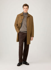 Men's Lambswool Roll Neck in Bark