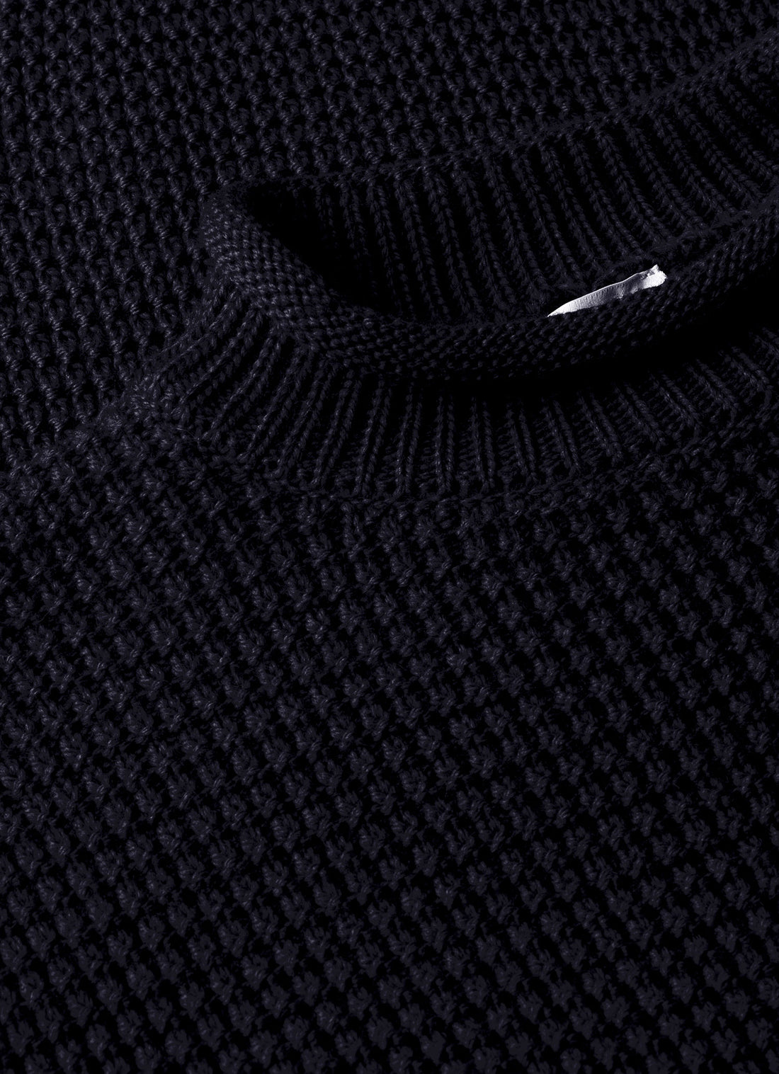 Men's Merino Fisherman Jumper in Navy