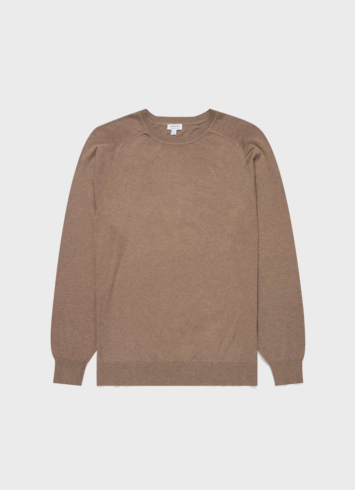 Men's Sea Island Cashmere Crew Neck Jumper in Oat