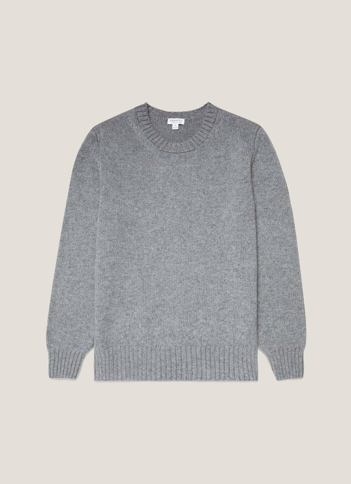 Men's Roxburgh Cashmere Jumper in Mid Grey Melange
