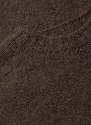 Men's Shetland Crew Neck Jumper in Bark