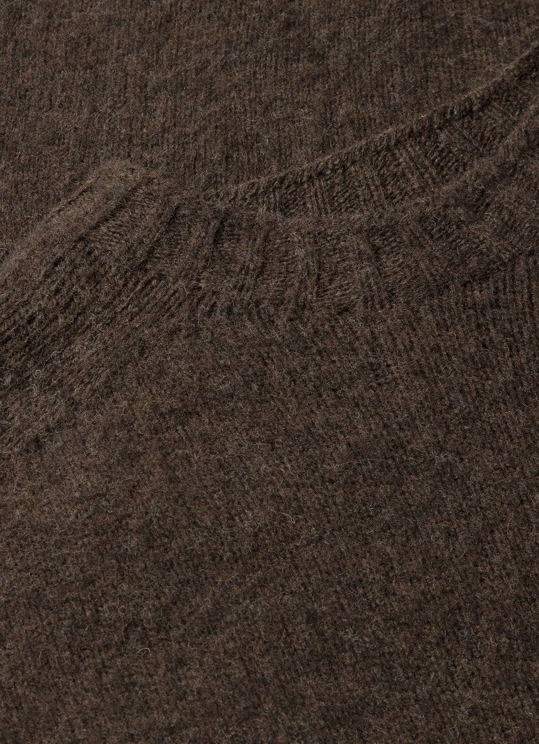 Men's Shetland Crew Neck Jumper in Bark