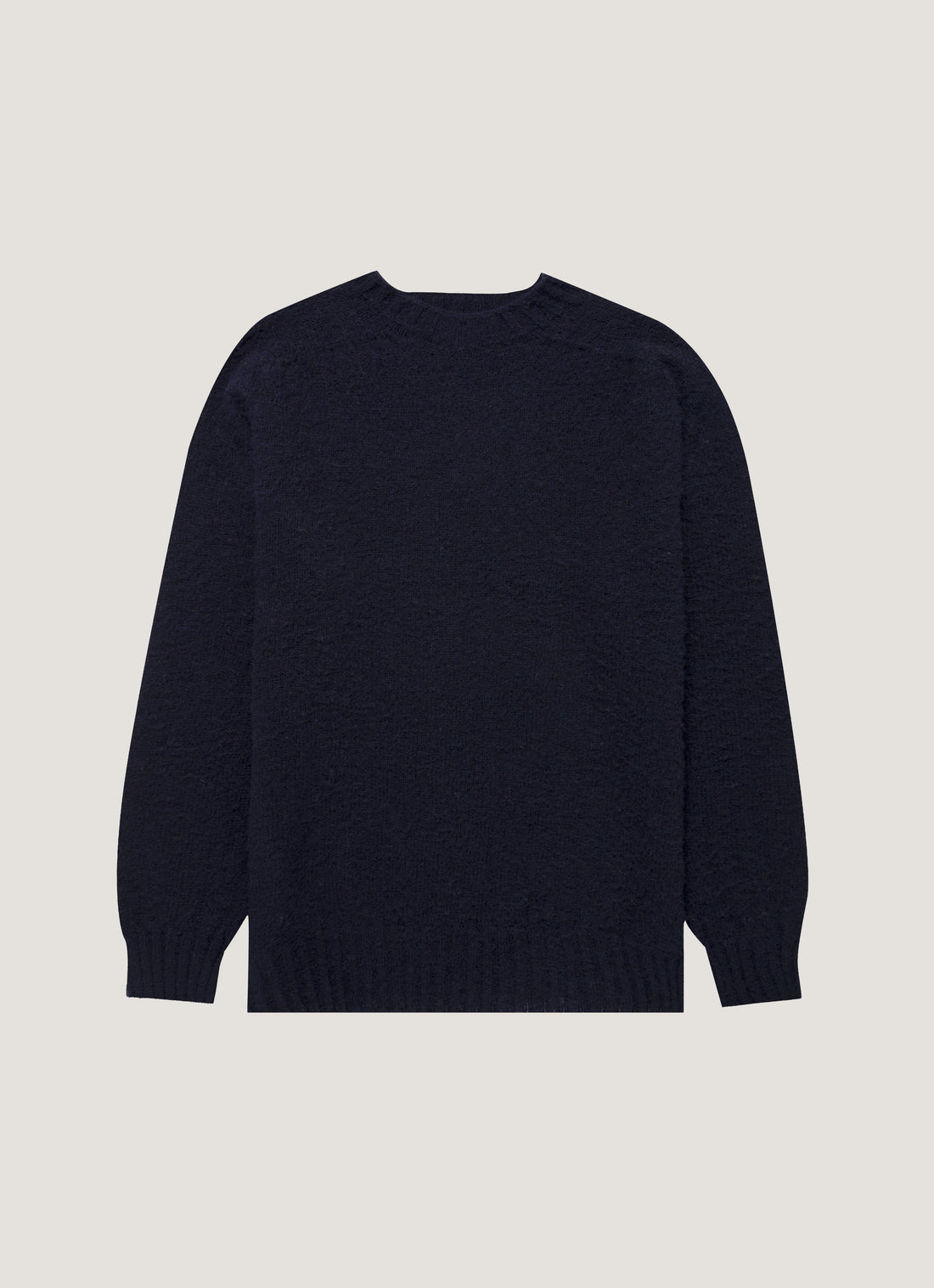 Men's Shetland Crew Neck Jumper in Navy