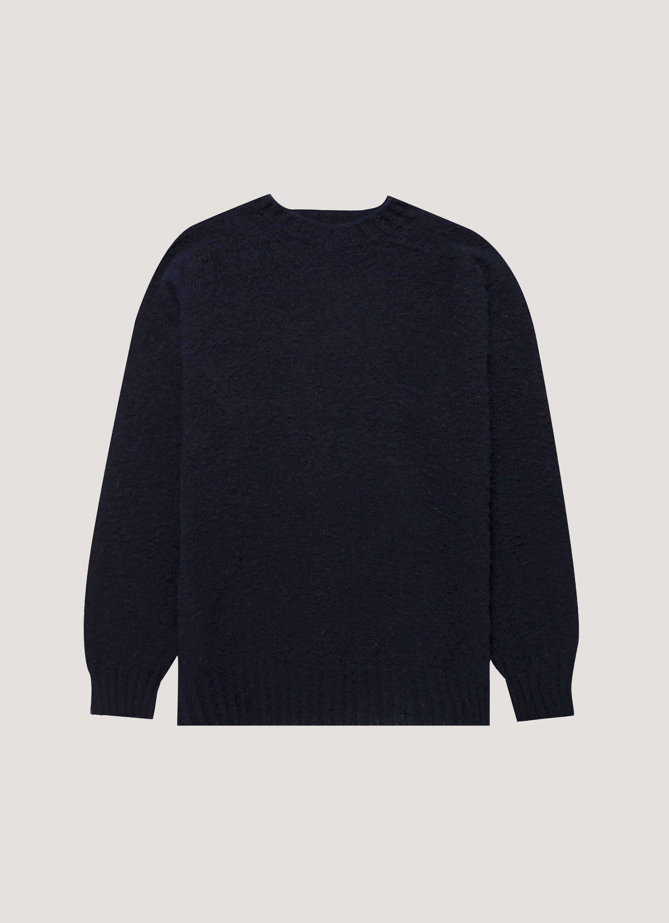 Men's Shetland Crew Neck Jumper in Navy