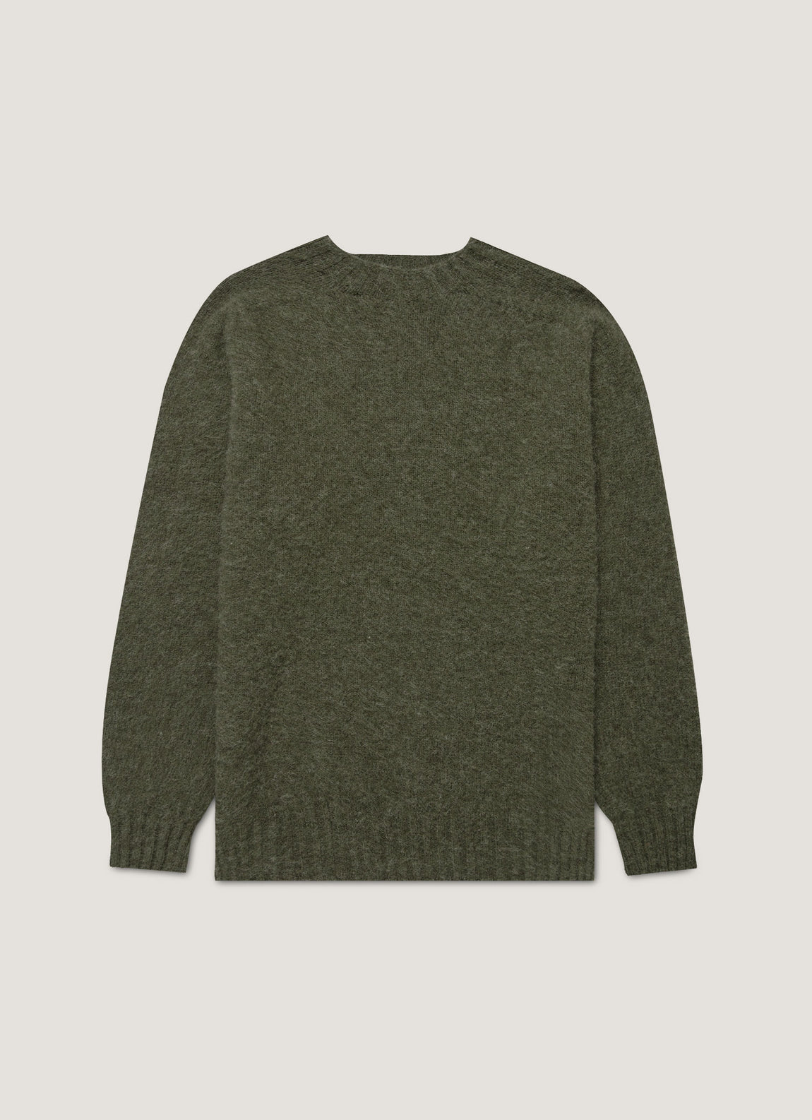 Men's Shetland Crew Neck Jumper in Sea Moss