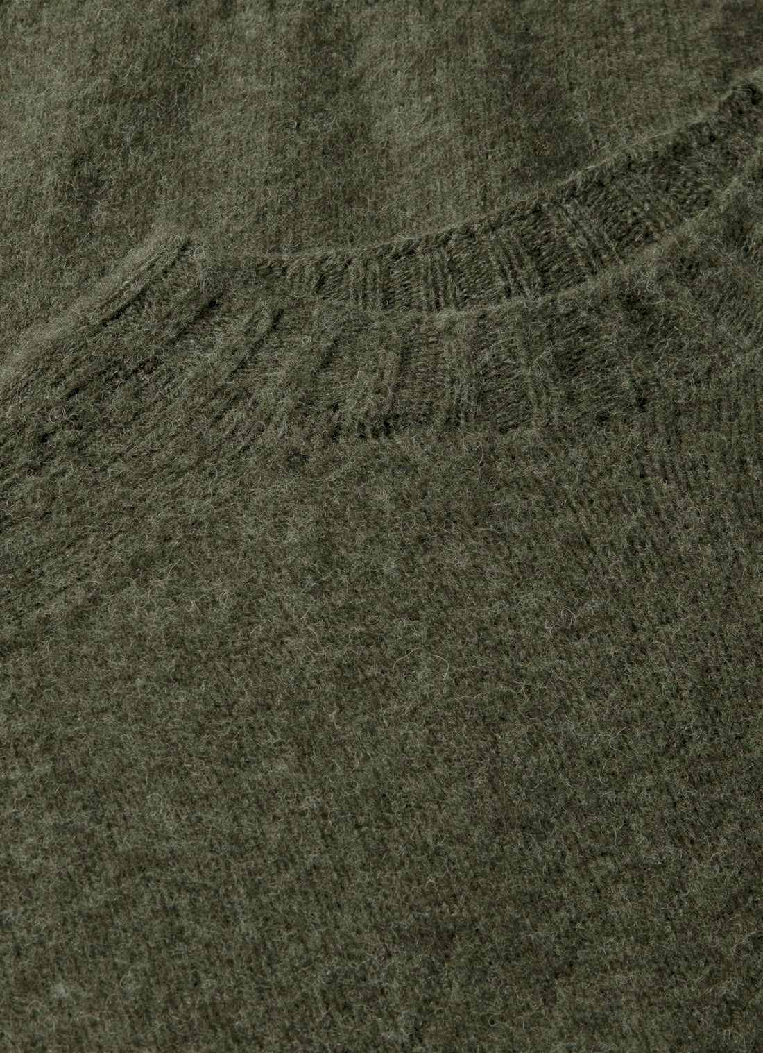 Men's Shetland Crew Neck Jumper in Sea Moss