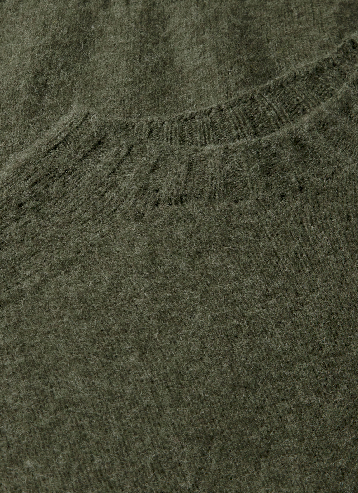 Men's Shetland Crew Neck Jumper in Sea Moss