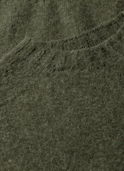 Men's Shetland Crew Neck Jumper in Sea Moss