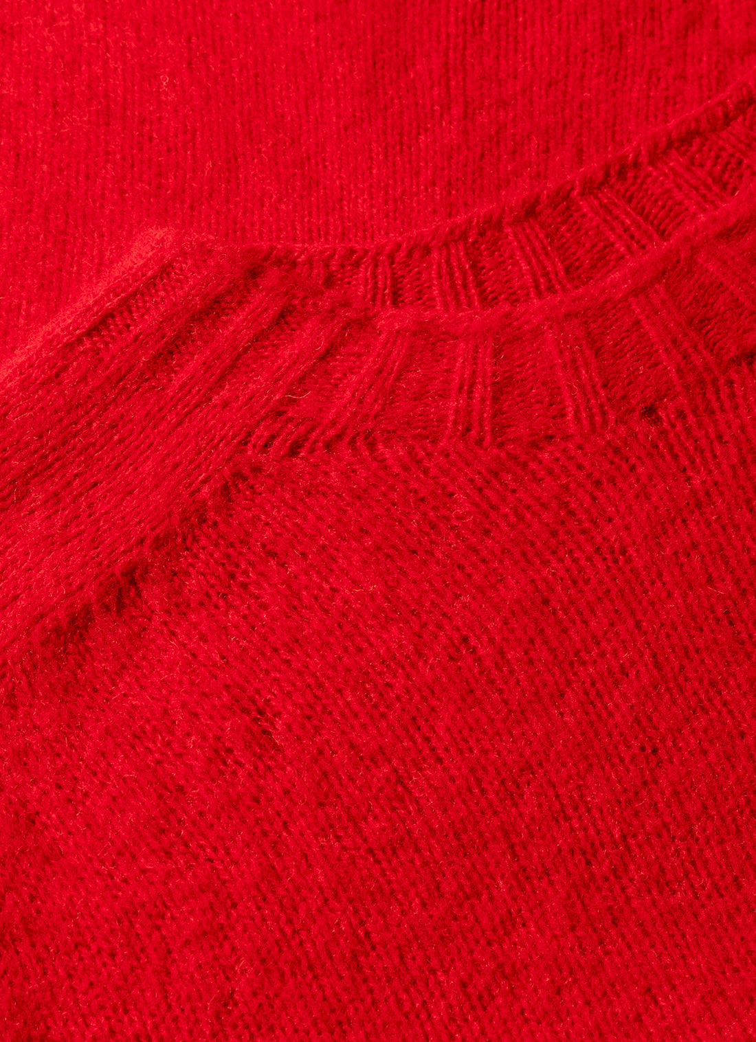 Men's Shetland Crew Neck Jumper in Bright Red