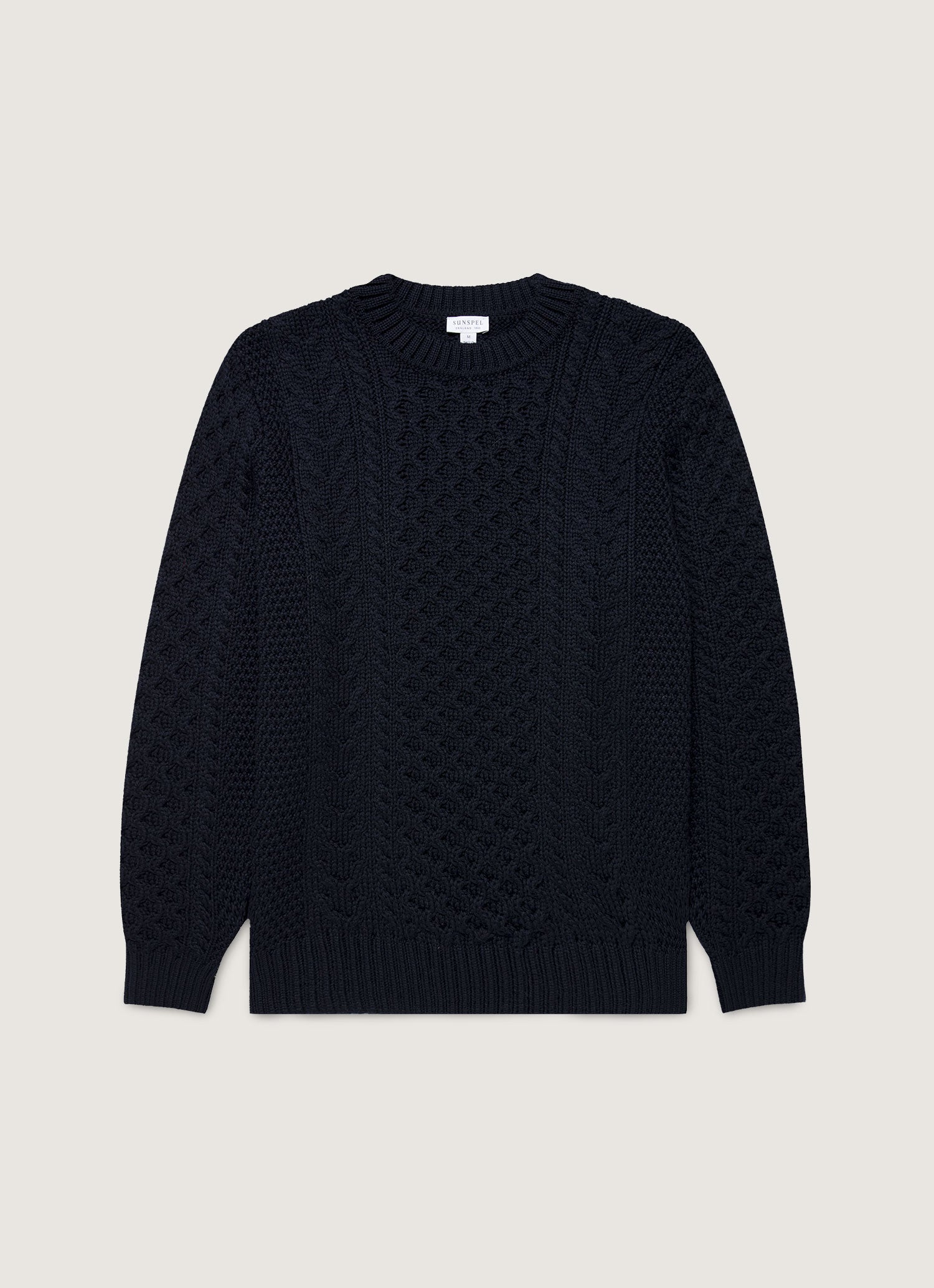 Men's Cable Knit Jumper in Navy