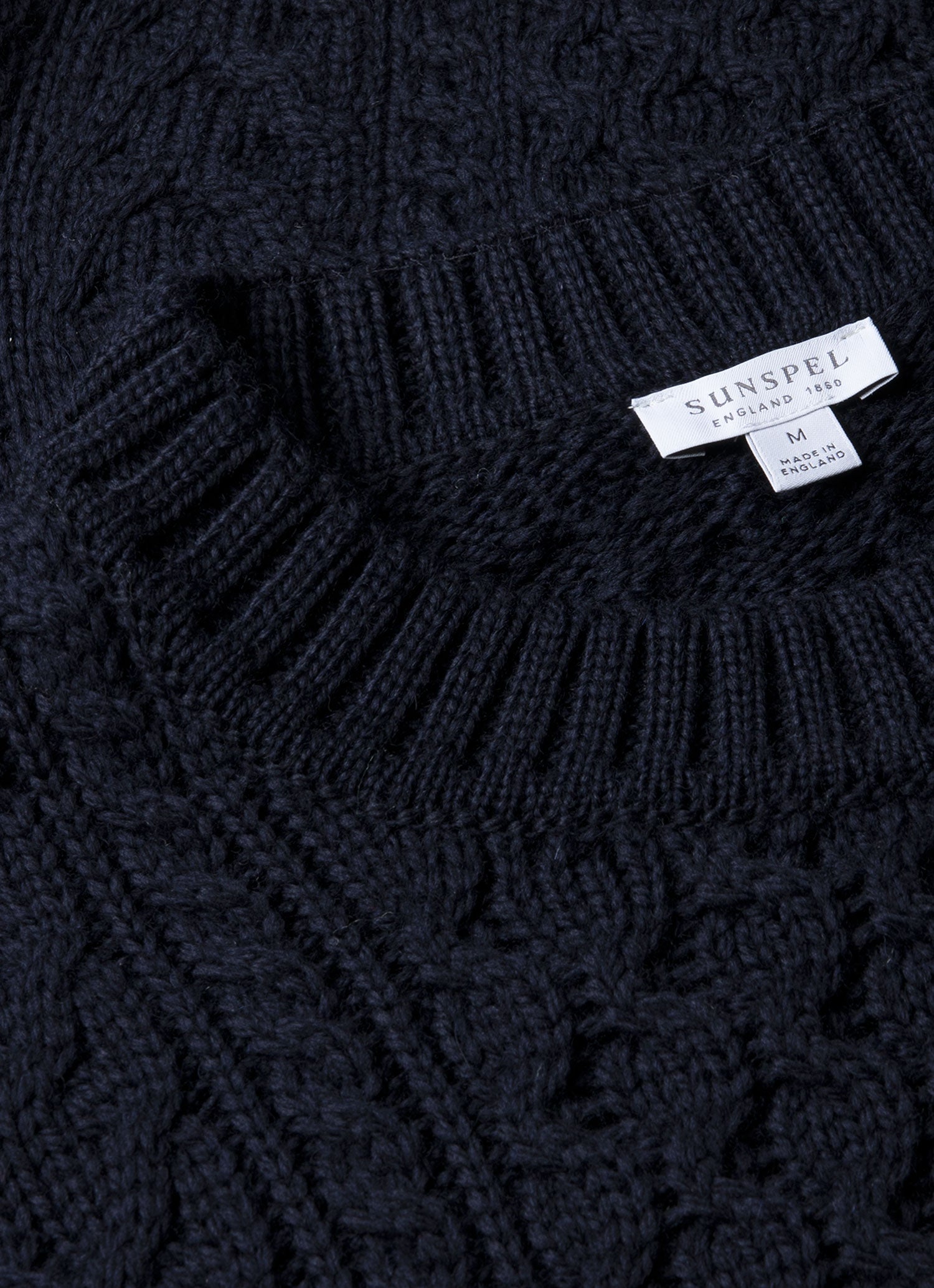 Men's Cable Knit Jumper in Navy