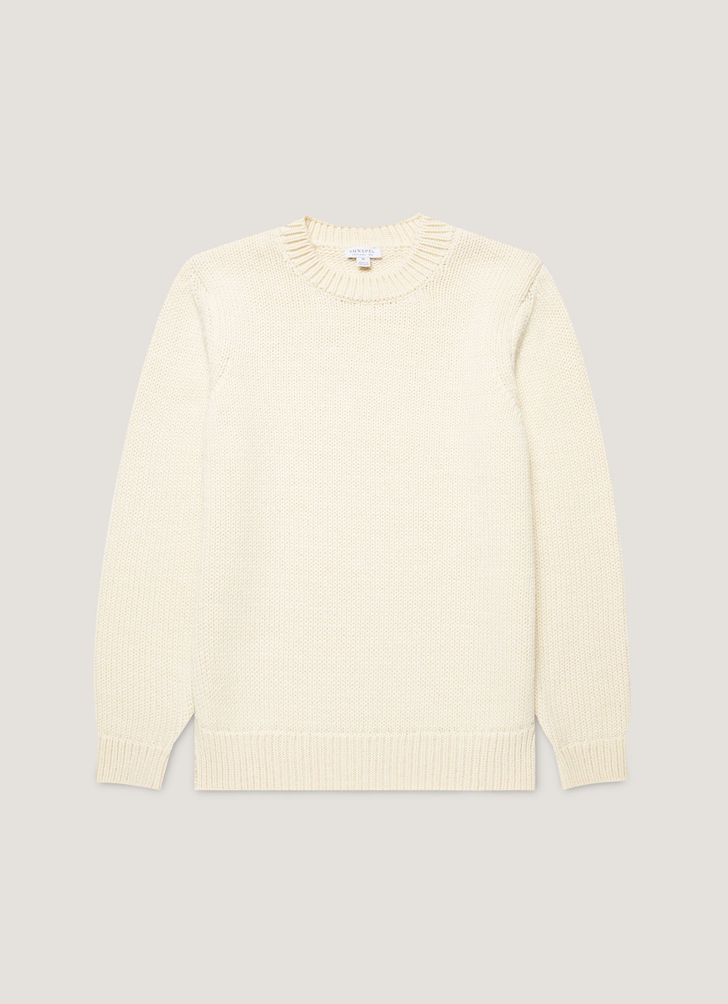 Men's Fisherman Jumper in Ecru Sunspel - Main Image