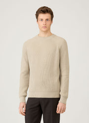 Men's Ribbed Jumper in Mink