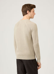 Men's Ribbed Jumper in Mink