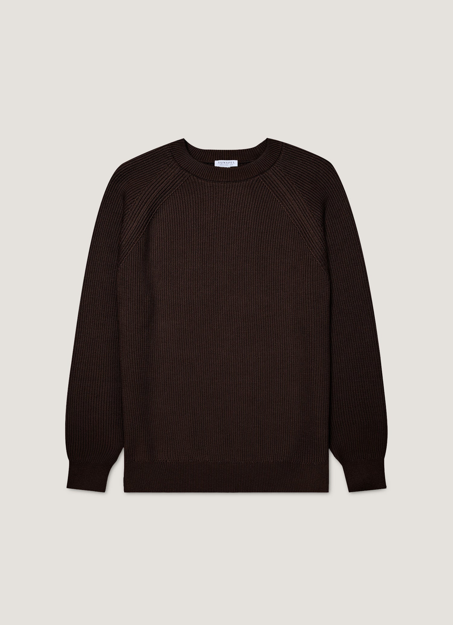 Men's Ribbed Jumper in Truffle