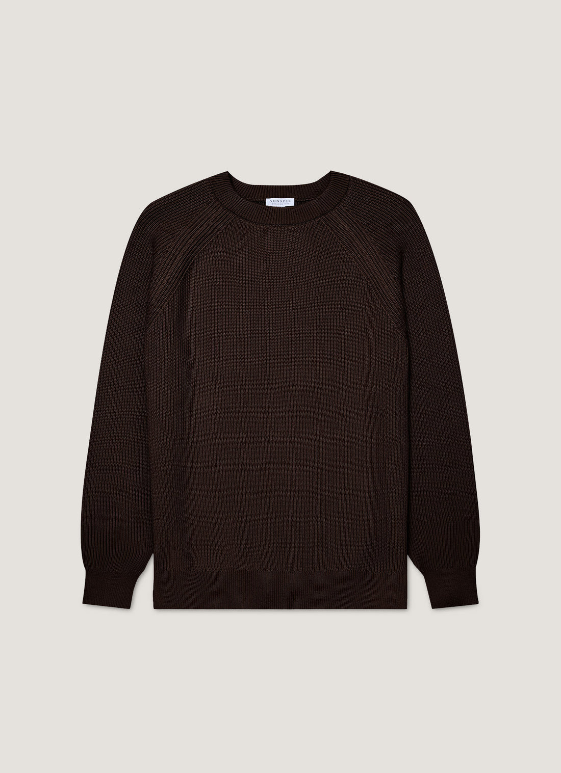 Men's Ribbed Jumper in Truffle