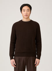 Men's Ribbed Jumper in Truffle