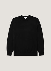 Men's Cashmere Crew Neck Jumper in Black