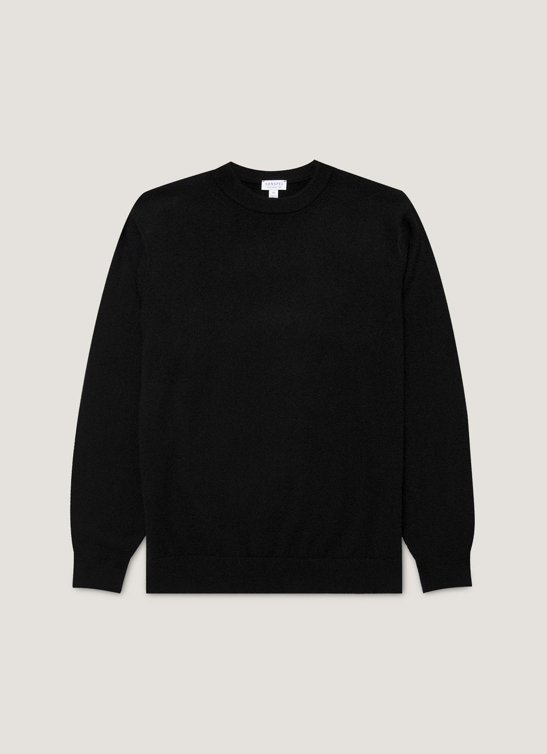 Men's Cashmere Crew Neck Jumper in Black