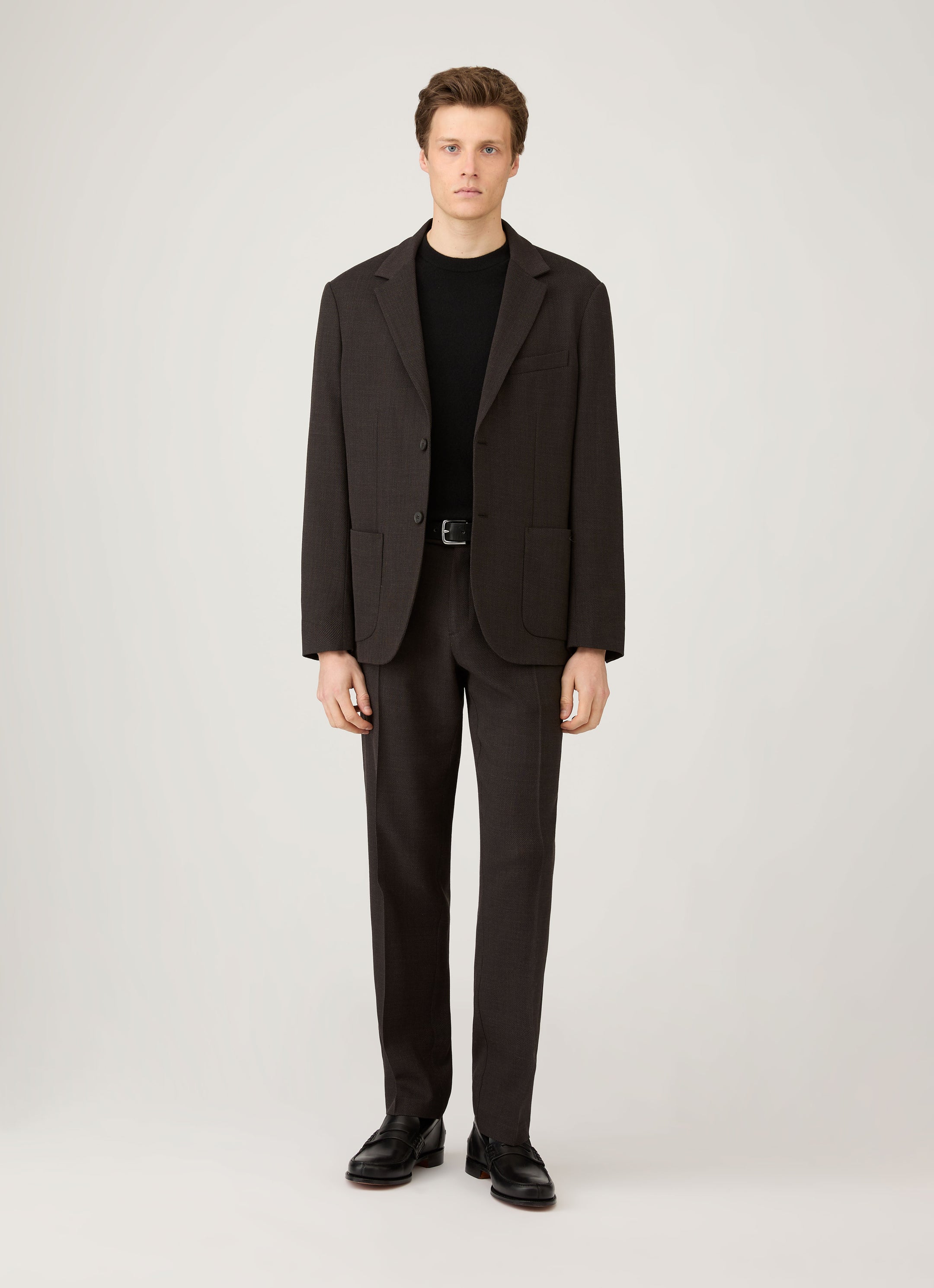 Men's Cashmere Crew Neck Jumper in Black