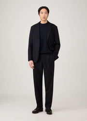 Men's Cashmere Crew Neck Jumper in Navy