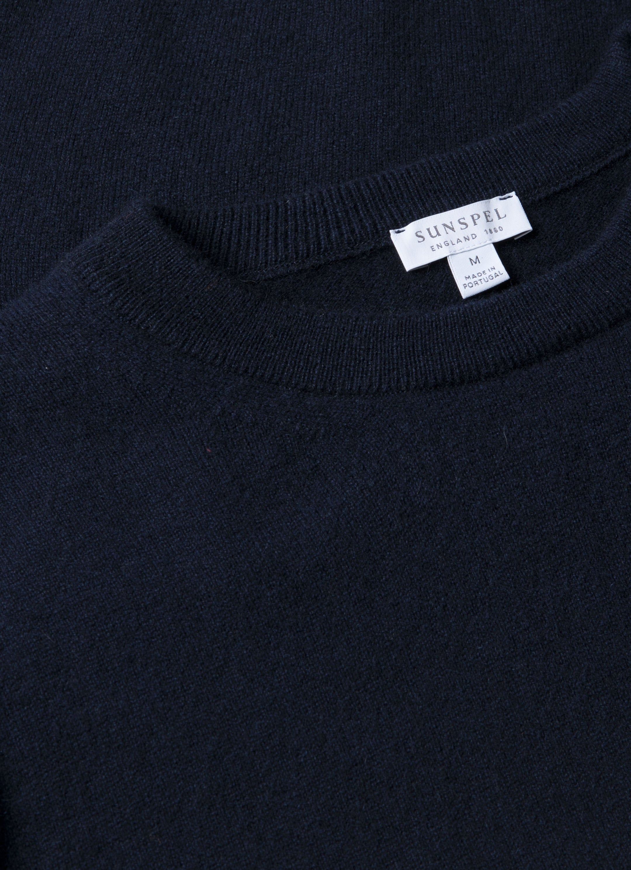 Men's Cashmere Crew Neck Jumper in Navy