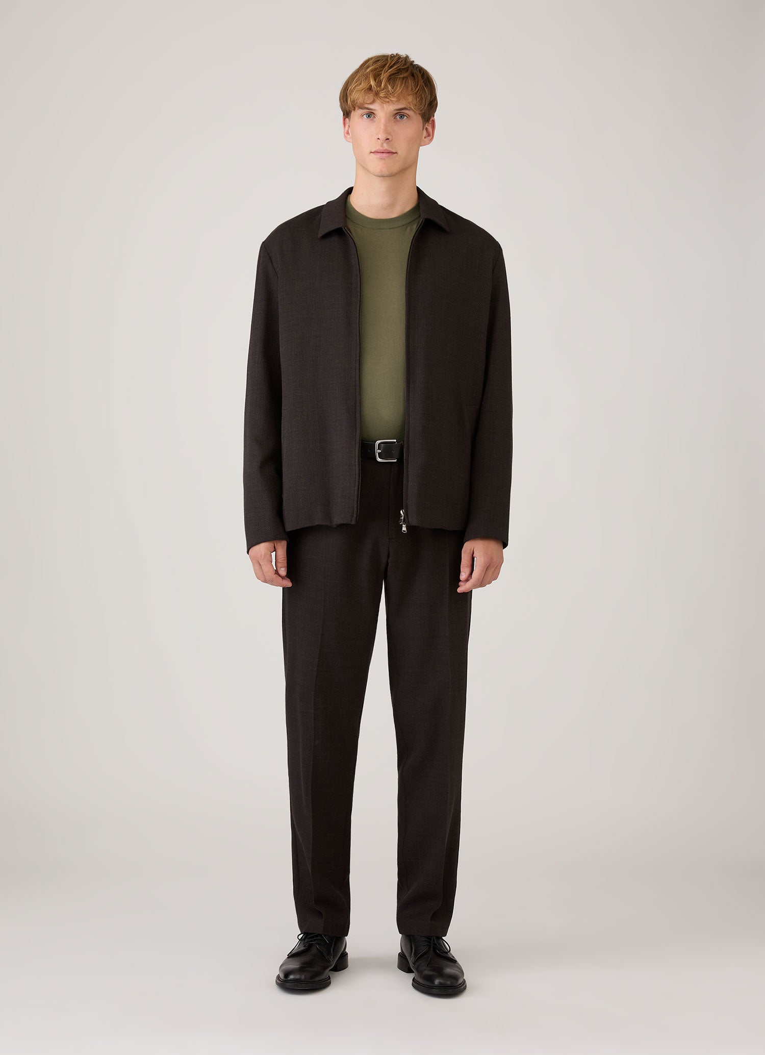 Men's Lightweight Cotton Jumper in Khaki