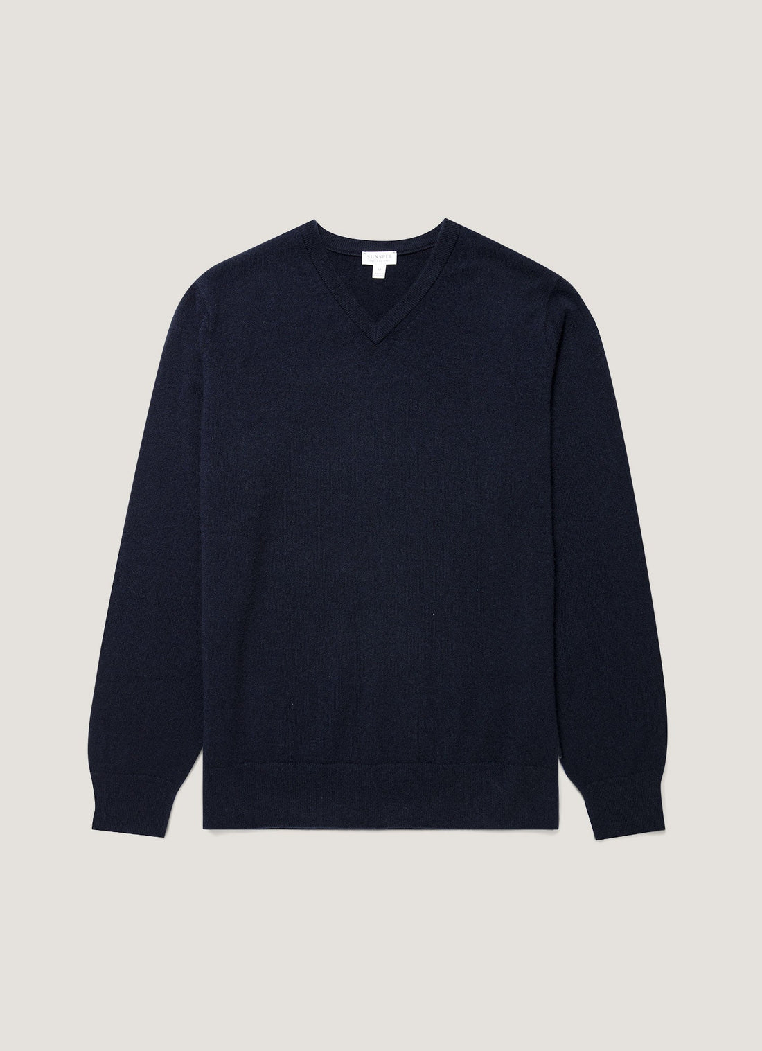 Men's Cashmere V-neck Jumper in Navy