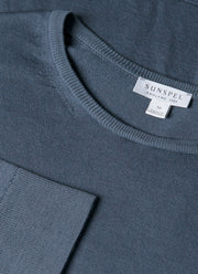 Men's Extra-Fine Merino Jumper in Slate Blue