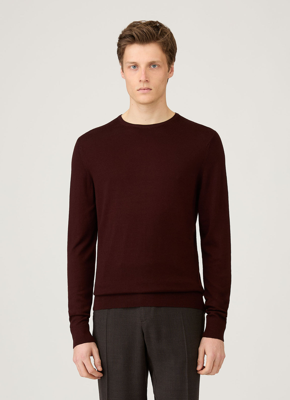 Men's Extra-Fine Merino Jumper in Bakelite